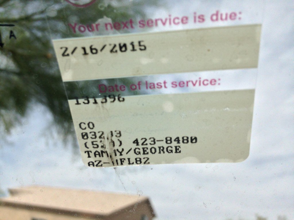Vehicle service oil change