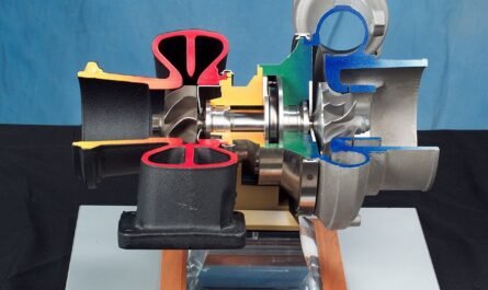 Turbocharger removed from an engine