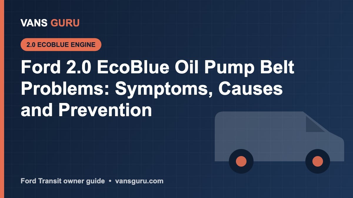 Ford 2.0 EcoBlue oil pump belt problems on Transit and Transit Custom vans