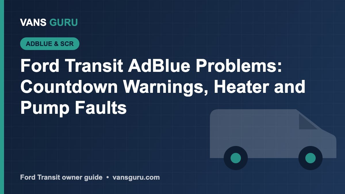 Ford Transit AdBlue problems and countdown warning diagnosis